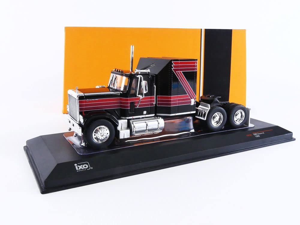 Amazon.com: Ixo 1/43 GMC General 1980 Black Truck Tractor